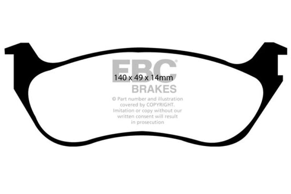 EBC 02-05 Ford Explorer 4.0 2WD Greenstuff Rear Brake Pads DP61631