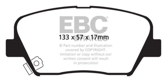 EBC 12+ Hyundai Azera 3.3 Greenstuff Front Brake Pads DP21863