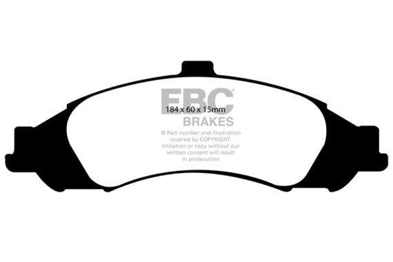 EBC 03-04 Pontiac GTO 5.7 (Solid Rear Rotors) Bluestuff Front Brake Pads DP51721NDX