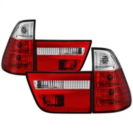 Spyder BMW E53 X5 00-06 4PCS Euro Style Tail Lights- Red Clear ALT-YD-BE5300-RC 5000835