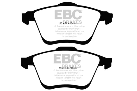 EBC DP21773 - Greenstuff 2000 Series Sport Speed 6 06-07 Front Brake Pads DP21773