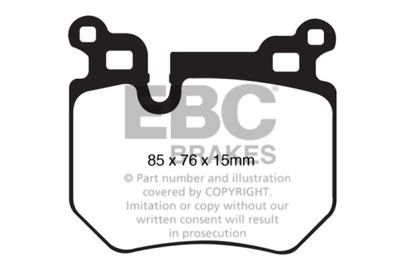 EBC DP21996 GREENSTUFF STREET ORGANIC BRAKE PADS - REAR DP21996