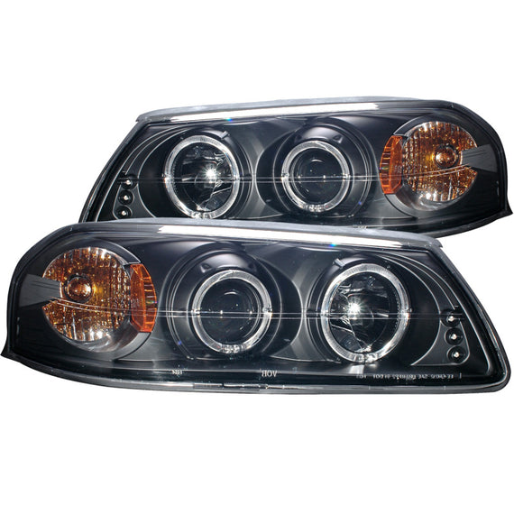 ANZO 2000-2005 Chevrolet Impala Projector Headlights w/ Halo Black 121339
