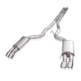 Stainless Works 18+ Ford Mustang GT 3in Legend 304SS Catback w/ H-Pipe Quad Polished Tips (No Valve) M18CBHPCL