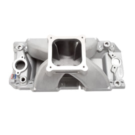 Edelbrock Manifold Chevy BB 9 8 Deck (Short) Super Victor 565 Thick Flange Rect Port Heads 2895