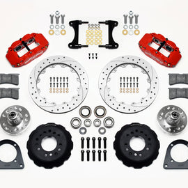 Wilwood Narrow Superlite 6R Front Hub Kit 12.88in Drill-Zinc Red TCI-IFS 71-78 (Pinto Based) 140-13224-ZR