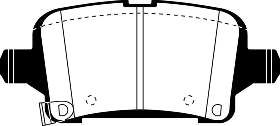 EBC 2018+ Buick Regal Sportback 2.0T 2WD Redstuff Rear Brake Pads DP33057C