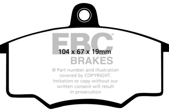 EBC 80-82 Audi 4000 1.6 Greenstuff Front Brake Pads DP2310
