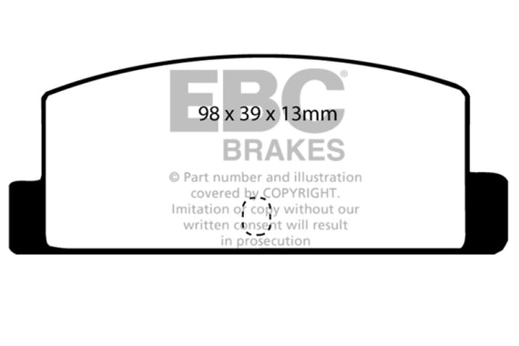 EBC 81-83 Mazda RX7 2.3 (1.1 Rotary)(Rear Rotors) Ultimax2 Rear Brake Pads UD235