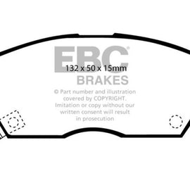 EBC 90-92 Honda Civic CRX 1.6 Si Yellowstuff Front Brake Pads DP4706R