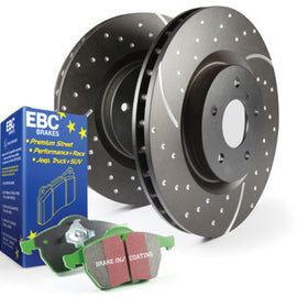 EBC Brakes S10KF1253 S10 Kits Greenstuff 2000 and GD Rotors Fits 02-03 Camry S10KF1253