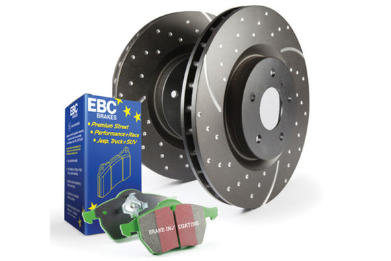 EBC Brakes S10KF1253 S10 Kits Greenstuff 2000 and GD Rotors Fits 02-03 Camry S10KF1253