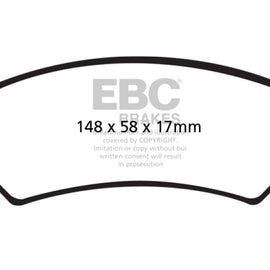 EBC 05-09 Buick Allure (Canada) 3.6 Redstuff Front Brake Pads DP31727C