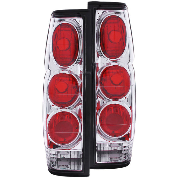 Anzo 211116 Chrome Clear Lens G2 Style Tail Lights for for 86-97 Nissan Hardbody 211116