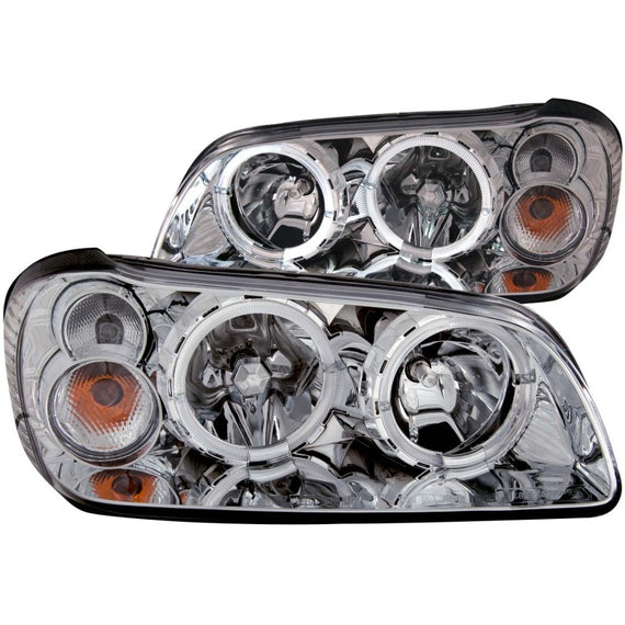 ANZO 2002-2003 Nissan Maxima Crystal Headlights w/ Halo Chrome 121202