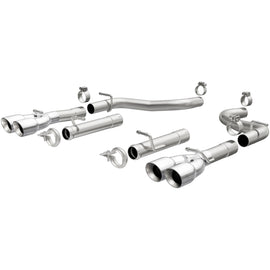 MagnaFlow Axle-Back, SS, 2.5in, Quad Split Rear 3.5in Tip 2015 Dodge Challenger R/T 5.7L 19210