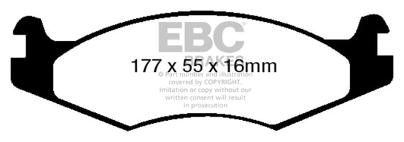 EBC 92-03 Am General H1 Greenstuff Front Brake Pads DP61785