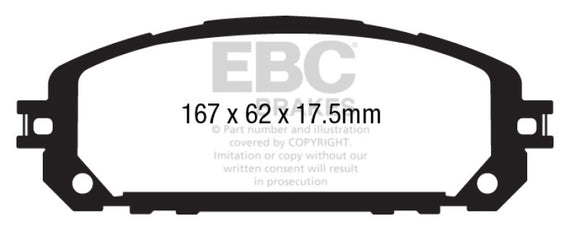 EBC 13+ Jeep Cherokee 3.2 Ultimax2 Front Brake Pads UD1709