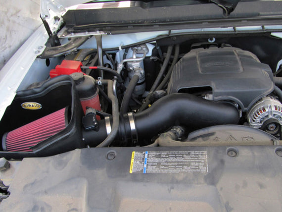 Airaid 09-10 GM Trucks 6.0L w/ Mech Fans MXP Intake System w/ Tube (Oiled / Red Media) 200-271