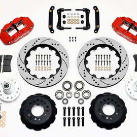 Wilwood Narrow Superlite 6R Front Hub Kit 14.00in Drill Red 70-78 Camaro 140-10486-DR