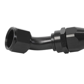 Aeromotive PTFE Hose End - AN-12 - 45 Deg - Black Anodized 15360