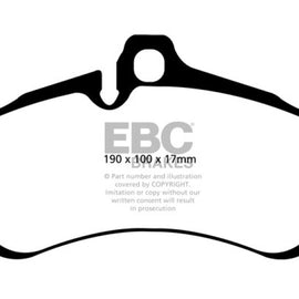 EBC for 10-12 Porsche 911 (997) (Cast Iron Rotor only) 3.8 GT3 Yellowstuff Front DP42094R