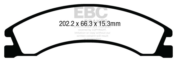 EBC 08+ Ford Econoline E150 4.6 Yellowstuff Rear Brake Pads DP43005R