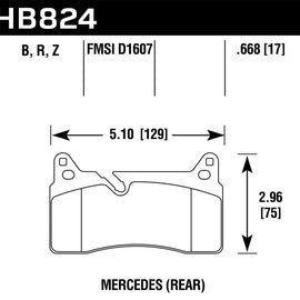 Hawk 11-15 Mercedes-Benz SLS AMG HPS 5.0 Rear Brake Pads HB824B.668