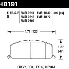 Hawk 85-95 Toyota MR2 HT-10 Race Front Brake Pads HB191S.590