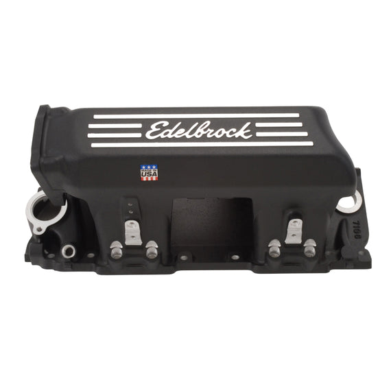 Edelbrock Manifold EFI Pro-Flo XT BB Chevy Rect Port Heads Black Powder Coated 71363