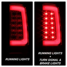 Spyder Fiber Optic LED Tail Lights for 07-2014 GMC Sierra 1500-3500 (Red Clear) 5084767