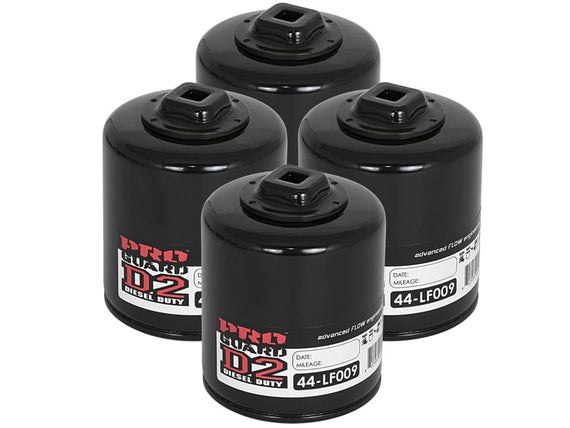 aFe Pro GUARD D2 Oil Filter 03-06 GM Trucks V8 4.8L/5.3L/6.0L (4 Pack) 44-LF009-MB