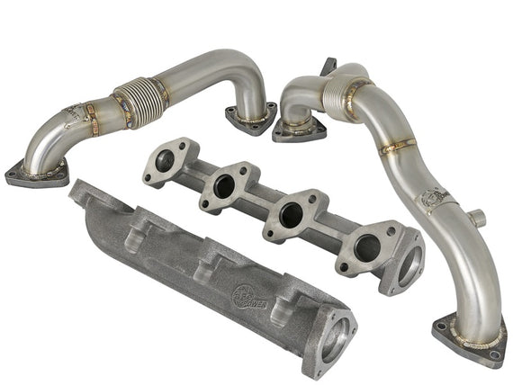 aFe Twisted Steel Power Package Up-Pipes / Manifold 08-10 Ford Diesel Trucks V8 6.4L (td) 48-33016-PK