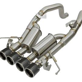 aFe MACHForce XP 3in -2 1/2in Axle Back SS Exhaust w/Carbon Fiber Tips 14-17 Chevy Corvette V8 6.2L 49-34056-C