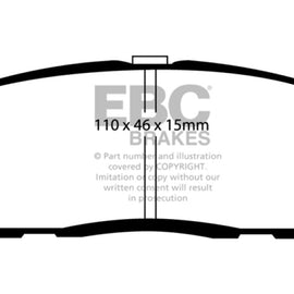 EBC 10+ Chevrolet Equinox 2.4 Yellowstuff Rear Brake Pads DP41797R