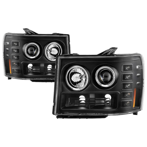 Spyder GMC Sierra 1500/GMC Sierra Denali 08-13 Projector LED Halo- LED All Blk PRO-YD-GS07-HL-BKV2 5086020