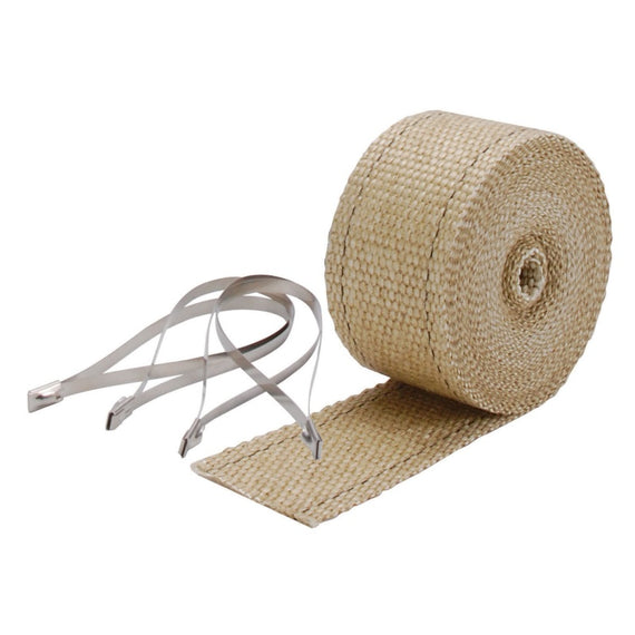 DEI Exhaust Wrap Kit - Pipe Wrap and Locking Tie - Tan 10122