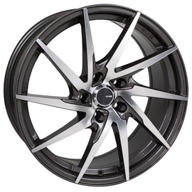 Enkei PW10 18x8 5x108 40mm Offset 72.6mm Bore Gunmetal Wheel w/ Machined Spokes Wheel 500-880-3140GMM
