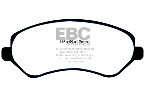 EBC 04-07 Chrysler Town & Country 3.3 Rear Drums Extra Duty Front Brake Pads ED91612