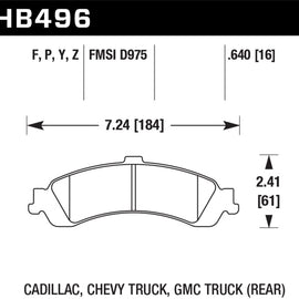 Hawk LTS Disc Brake Pads - HB496Y.640 HB496Y.640