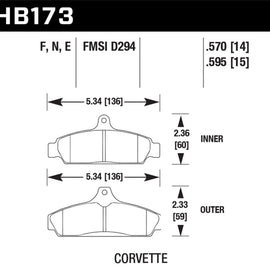 Hawk HP+ Street Brake Pads HB173N.570