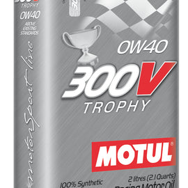 Motul 2L Synthetic-ester Racing Oil 300V TROPHY 0W40 104240