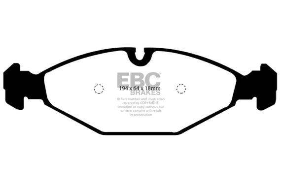 EBC 94 Jaguar XJ12 6.0 Greenstuff Front Brake Pads DP21009