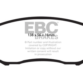 EBC 08+ Suzuki Grand Vitara 2.4 Greenstuff Front Brake Pads DP61818
