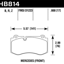 Hawk 07-14 Mercedes-Benz CL550/CL600 HPS 5.0 Front Brake Pads HB814B.668