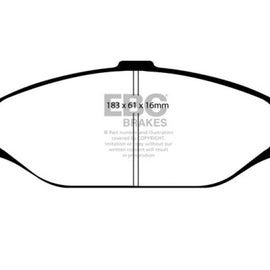 EBC DP21242 GREENSTUFF STREET ORGANIC BRAKE PADS - FRONT DP21242