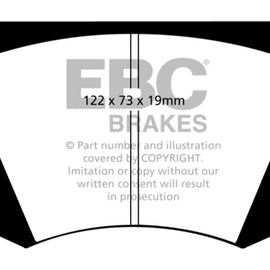 EBC 64-66 Ac Cobra 7.0 Greenstuff Front Brake Pads DP2223