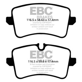 EBC 11 Audi A6 2.0 Turbo Greenstuff Rear Brake Pads DP22082