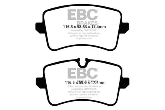 EBC 11 Audi A6 2.0 Turbo Greenstuff Rear Brake Pads DP22082