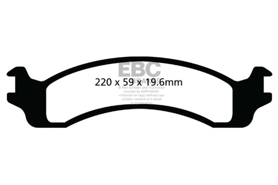 EBC 00-02 Dodge Ram 2500 Pick-up 5.2 2WD (Pad with wear sensor) Greenstuff Front Brake Pads DP61640